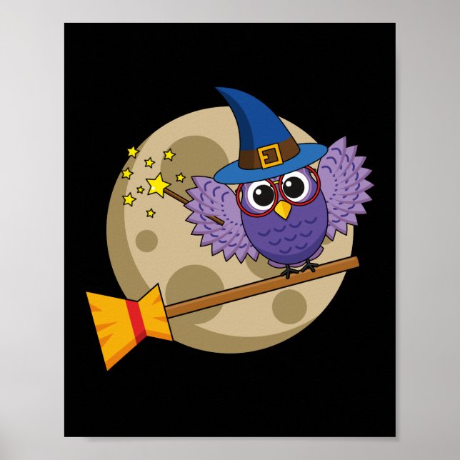 Póster Lechuza búho personalizado volando en la sala (Frente)