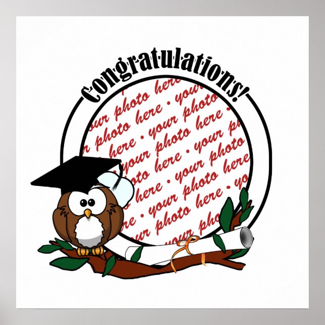 Póster Lechuza De Personalizado Con Tac Y Diploma (Frente)
