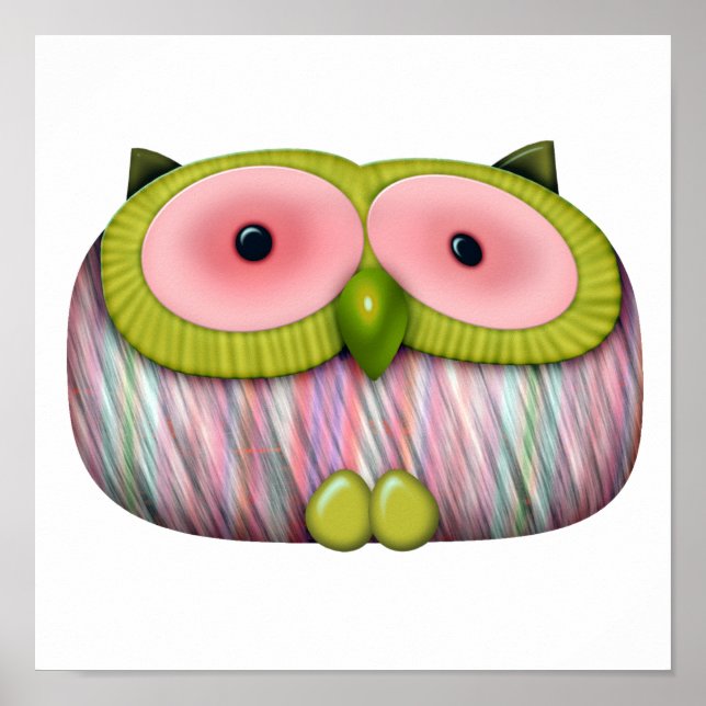 Póster lechuza mostaza (Frente)