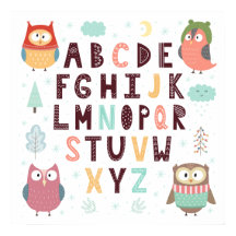 Lechuzas singulares ABC Letras Educación Alfabétic