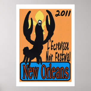 Póster L'écrevisse Noir 2011 Nueva Orleans