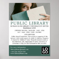 Lector femenino, publicidad en bibliotecas