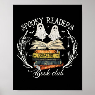 Póster Lectores del club de libros profesora divertida fa