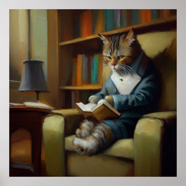 Póster Lectura de gato (Frente)