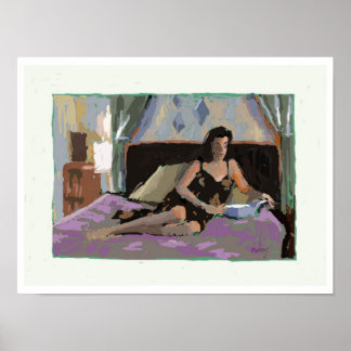 Póster Lectura de la cama