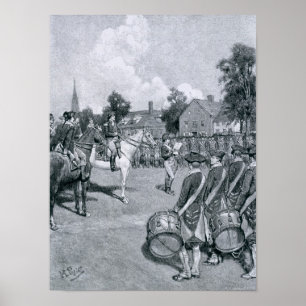 Póster Lectura de la declaración antes de Washington