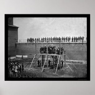 Póster Lectura de la Orden de Muerte de Lincoln 1865