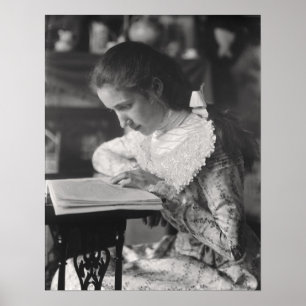 Póster Lectura del chica del Victorian