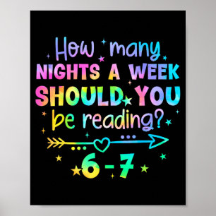 Póster Lectura Divertida 67 Profesor Seis Siete Lectura 6