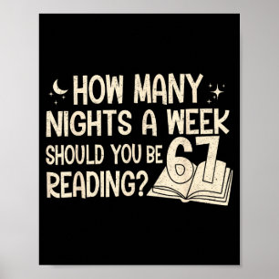 Póster Lectura Divertida 67 Seis Siete Meme Libro Engliea