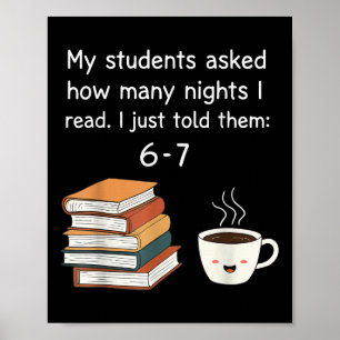 Póster Lectura Divertida 67 Seis Siete Meme Profesor de I