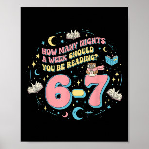 Póster Lectura Divertida 67 Seis Siete Meme Profesor de I