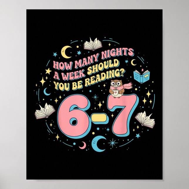 Póster Lectura Divertida 67 Seis Siete Meme Profesor de I (Frente)