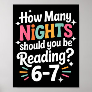Póster Lectura Divertida 6 7 Seis Siete Meme Libro Englie