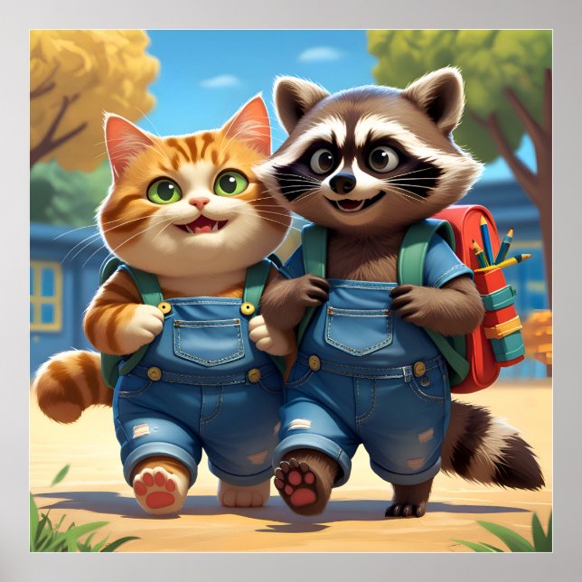 Póster Lectura, ortografía, mochilas y sonrisas V2 (Frente)