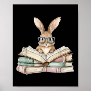 Póster Lecturas interesantes de libros de conejito Gles d