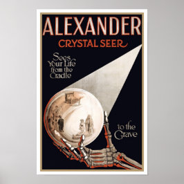 Póster Lecturas psicológicas de Alexander, 1910. Vintage
