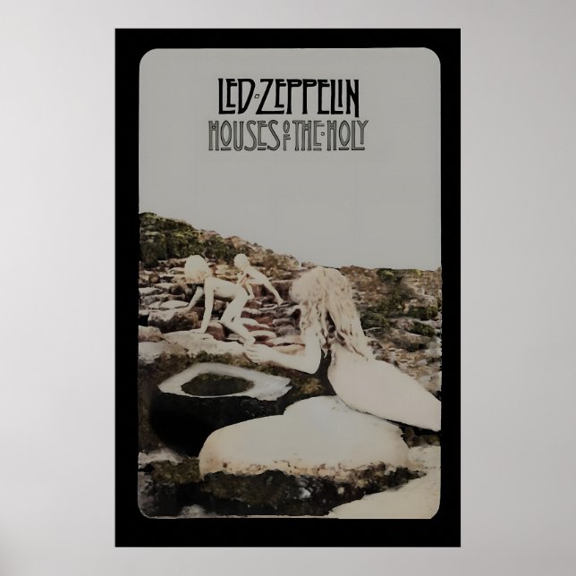 Póster Led Zeppelin 1973 Houses of the Holly US Promo (Frente)