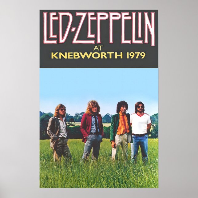 Póster Led Zeppelin 1979 Knebworth Concert Poster Print 1 (Frente)