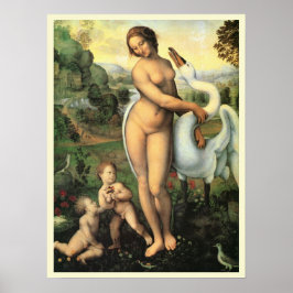 Póster Leda y el cisne de Leonardo da Vinci