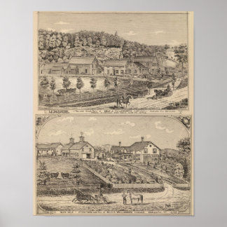 Póster Ledgeside and Glen Dale, farms and residences