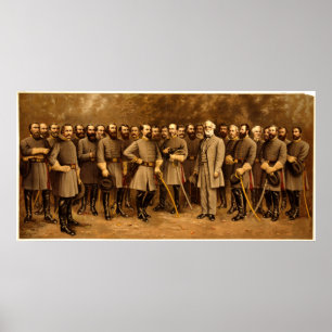 Póster Lee & his Generals by W. B. Matthews