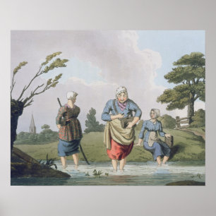Póster Leech Finders, de la tumba de "Costume of Yorkshir