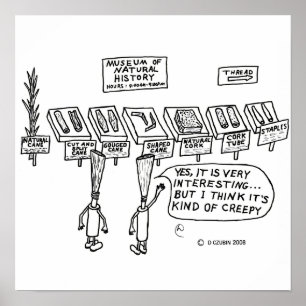 Póster Leed Natural History White