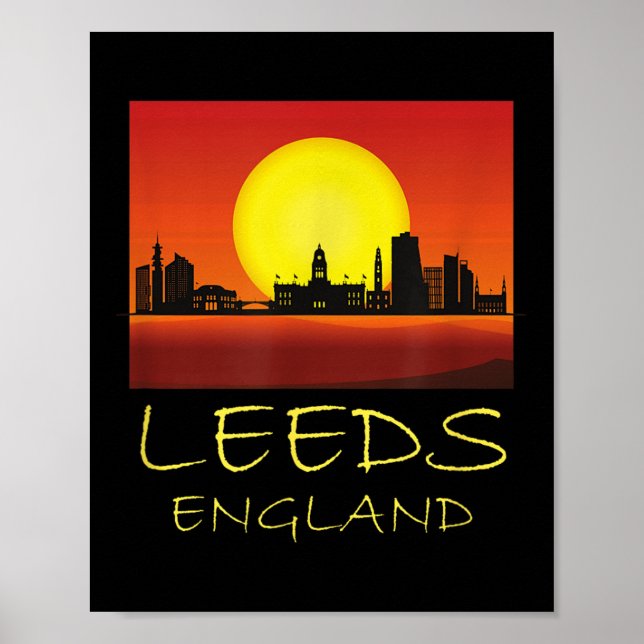 Póster Leeds Yorkshire Inglaterra Reino Unido Reino Unido (Frente)