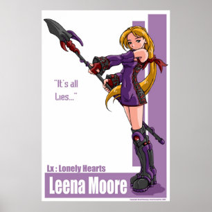 Póster Leena Moore: "Todo son mentiras".