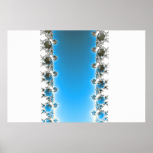 Póster Leenece - Blue Fractal