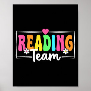 Póster Leer al profesor de equipo de vuelta a la escuela