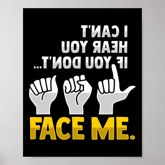 Póster Leer el Lip Leer la pérdida de audición sorda de l (Frente)