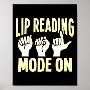 Póster Leer el Lip Leer la pérdida de audición sorda de l