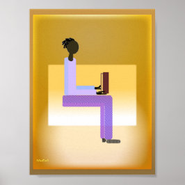 Póster Leer en la luz de la ventana 2