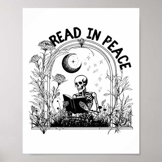 Póster Leer En Paz El Tembloroso Profesor Skeleton Leer E (Frente)