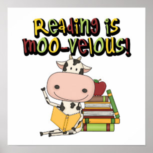 Póster Leer es Moo-velous
