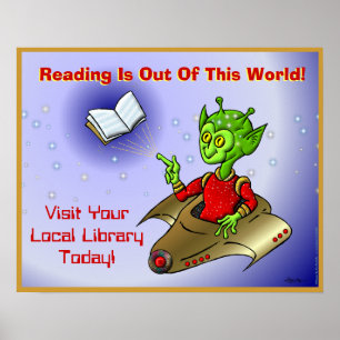 Póster Leer está fuera de este mundo