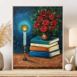 Póster Leer ilustra libros de Bella Artes de vida