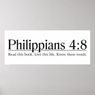 Póster Leer la Biblia Filipinas 4:8