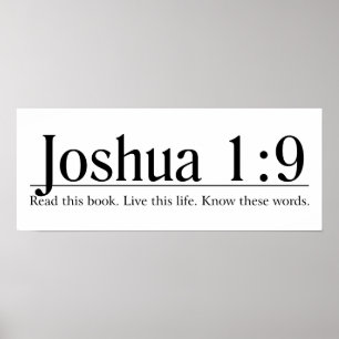 Póster Leer la Biblia Joshua 1:9