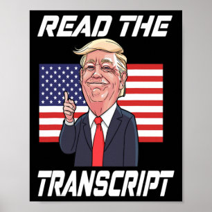 Póster Leer la transcripción Trump Mujeres Hombres Regalo
