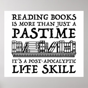 Póster Leer libros es más que un simple pasatiempo