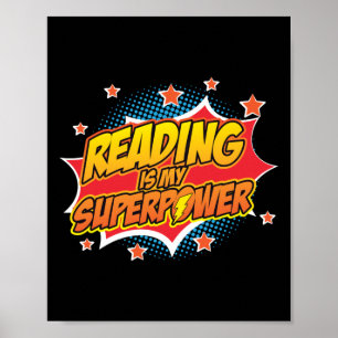Póster Leer libros es mi superpoder