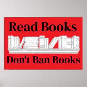 Póster Leer libros, no prohibir libros