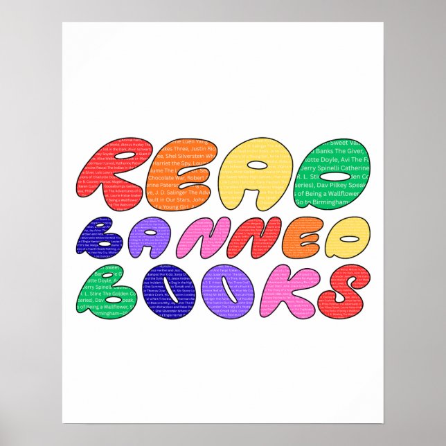 Póster Leer libros prohibidos (Frente)