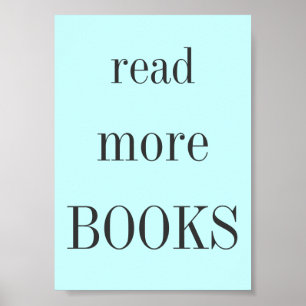 Póster Leer más libros