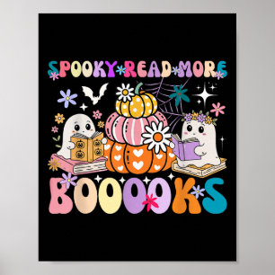 Póster Leer más libros apetitosos lecturas de calabaza fa