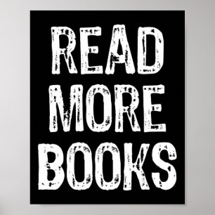 Póster Leer más libros Leer Lector Amantes Regalo Christm
