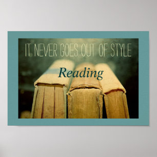 Póster Leer nunca sale del Poster de estilo